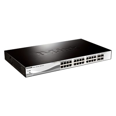 سوئیچ 28 پورت POE گیگابیتی و رکمونتی دی لینک مدل DLINK DGS-1210-28