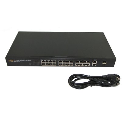 سوئیچ 28 پورت POE گیگابیتی و رکمونتی مارلیک تک مدل MARLIK TECH TXE163