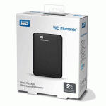 هارد اکسترنال وسترن دیجیتال مدل WESTERN DIGITAL Elements با ظرفیت 2 ترابایت