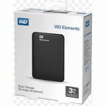 هارد اکسترنال وسترن دیجیتال مدل WESTERN DIGITAL Elements با ظرفیت 3 ترابایت