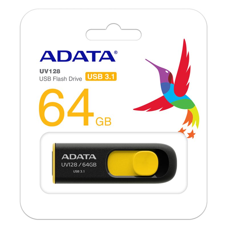 فلش مموری 64 گیگابایتی ای دیتا مدل ADATA FLASH DRIVE UV128 64G USB3.2