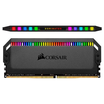 رم کامپیوتر 4 کاناله 64 گیگابایتی کورسیر دومینیتور پلاتینیوم آر جی بی مدل CORSAIR DOMINATOR PLATINUM RGB 64G 3600 DDR4