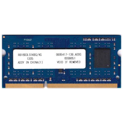 رم لپ تاپ تک کانال 8 گیگابایتی کینگستون پی سی تری ال مدل KINGSTON PC3L 8G 1600 DDR3