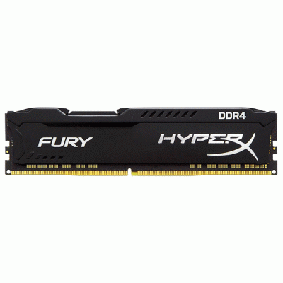 رم کامپیوتر تک کاناله 16 گیگابایتی کینگستون هایپر ایکس فیوری بلک مدل KINGSTON HYPER FURY BLACK 16G 3200 DDR4