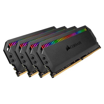 رم کامپیوتر 4 کاناله 64 گیگابایتی کورسیر دومینیتور پلاتینیوم آر جی بی مدل CORSAIR DOMINATOR PLATINUM RGB 64G 3600 DDR4