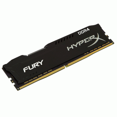 رم کامپیوتر تک کاناله 16 گیگابایتی کینگستون هایپر ایکس فیوری بلک مدل KINGSTON HYPER FURY BLACK 16G 3200 DDR4