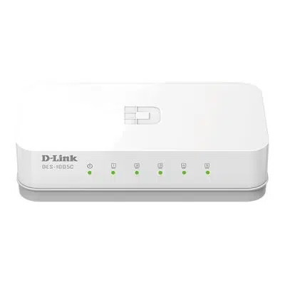 سوئیچ 5 پورت گیگابیتی و دسکتاپی دی لینک مدل DLINK DES-1005C