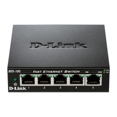 سوئیچ 5 پورت گیگابیتی و دسکتاپی دی لینک مدل DLINK DES-105