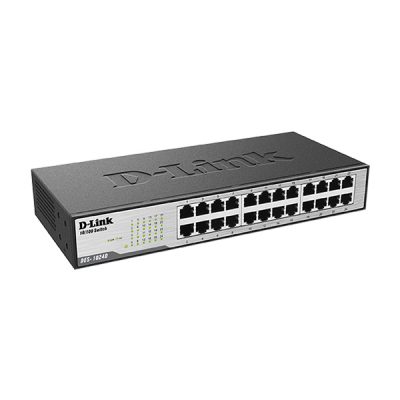 سوئیچ 24 پورت گیگابیتی و دسکتاپی دی لینک مدل DLINK DES-1024D