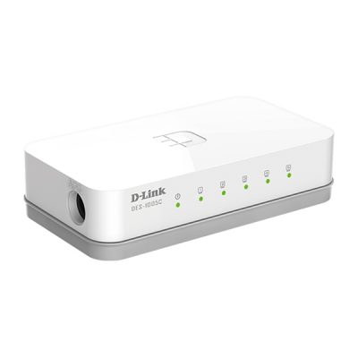 سوئیچ 5 پورت گیگابیتی و دسکتاپی دی لینک مدل DLINK DES-1005C