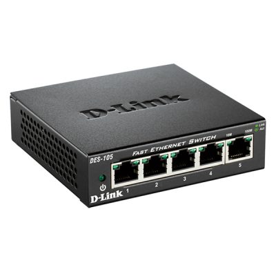 سوئیچ 5 پورت گیگابیتی و دسکتاپی دی لینک مدل DLINK DES-105