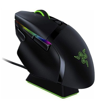موس گیمینگ و بی سیم ریزر مدل RAZER BASILISK ULTIMATE WITH CHARGING DOCK