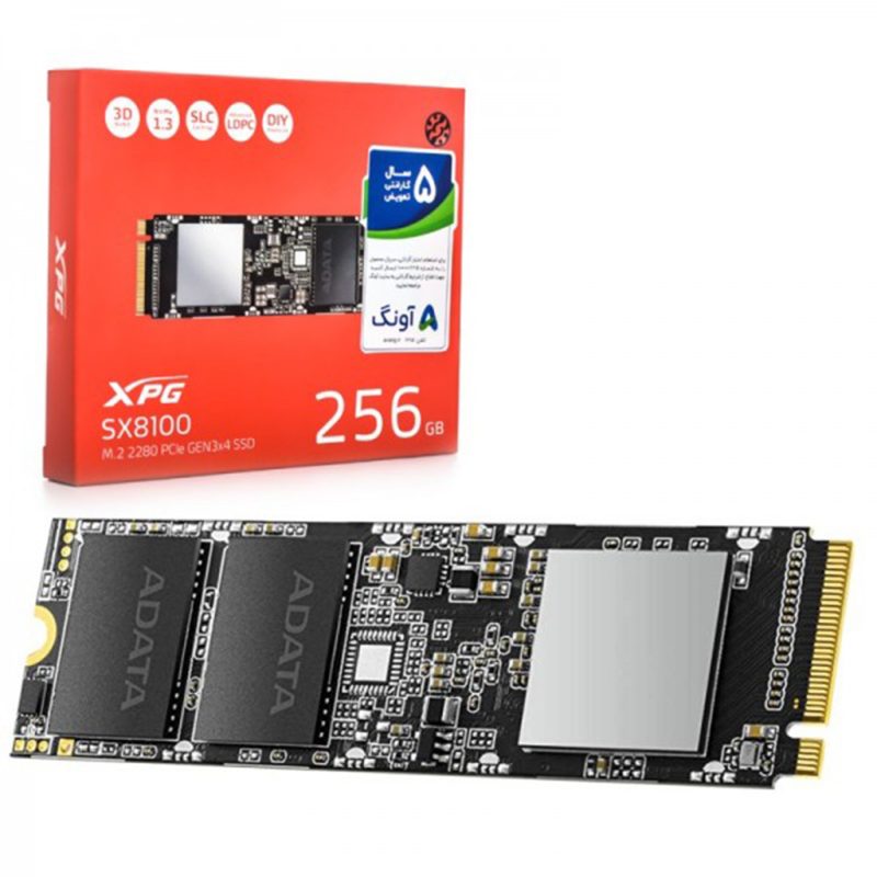 حافظه SSD اینترنال ای دیتا مدل ADATA XPG SX8100 با ظرفیت 256 گیگابایت