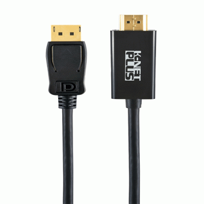 کابل DISPLAYPORT به HDMI کی نت پلاس مدل KNET PLUS KP-CODPHD02 طول 0.2 متر