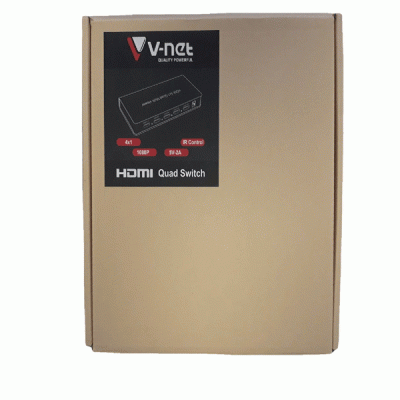 سوییچ 4 پورت HDMI وی نت مدل VNET V-SWHDQ004 QUAD
