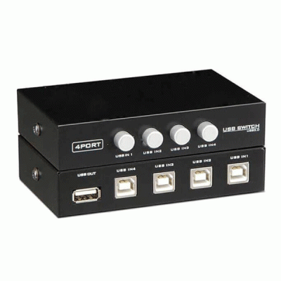 هاب سوئیچ 4 پورت پرینتر دستی وی نت مدل VNET V-SWUSBM04