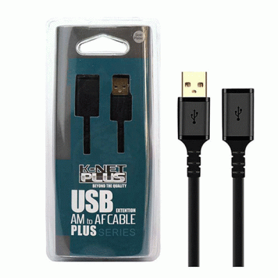 کابل افزایش طول USB 2.0 کی نت مدل KNET K-CUE20015 طول 1.5 متر