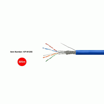 کابل شبکه CAT6A SFTP PVC CU کی نت پلاس مدل KNET PLUS KP-NL6AS305 طول 305 متر