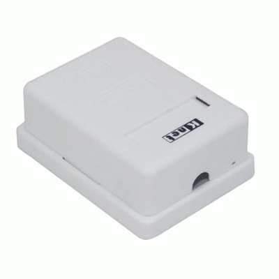 باکس پریز CAT5e همراه با کیستون Cat5e UTP دوپورت