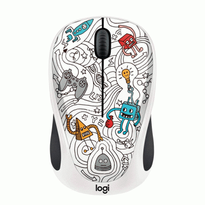 موس بی سیم لاجیتک سری Doodle مدل LOGITECH M238 TECHIE WHITE EMEA IN