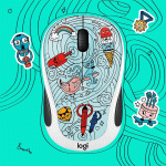 موس بی سیم لاجیتک سری Doodle مدل LOGITECH M238 Bae-Bee Blue