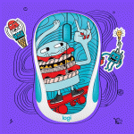 موس بی سیم لاجیتک سری Doodle مدل LOGITECH M238 SKATEBURGER