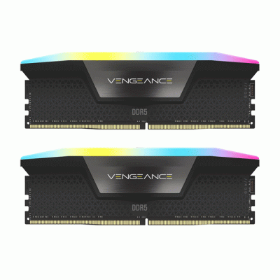 رم کامپیوتر دوکاناله 32 گیگابایتی کورسیر ونجنس آر جی بی مدل CORSAIR VENGEANCE RGB 32G 5600 DDR5