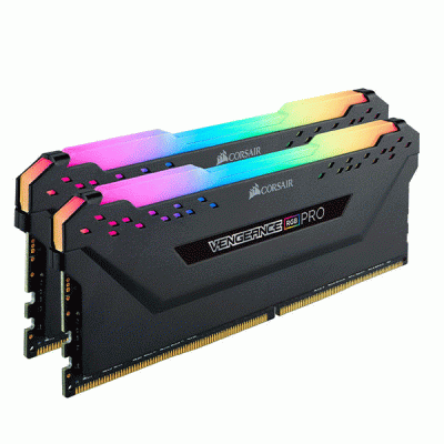 رم کامپیوتر دوکاناله 32 گیگابایتی کورسیر ونجنس آرجی بی پرو مدل CORSAIR VENGANCE RGB PRO 32G 3200 DDR4