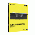 رم کامپیوتر دوکاناله 64 گیگابایتی کورسیر ونجنس آر جی بی مدل CORSAIR VENGEANCE RGB 64G 5600 DDR5