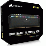 رم کامپیوتر دوکاناله 64 گیگابایتی کورسیر دومینیتور پلاتینیوم آر جی بی مدل CORSAIR DOMINATOR PLATINUM RGB 64G 6600 DDR5