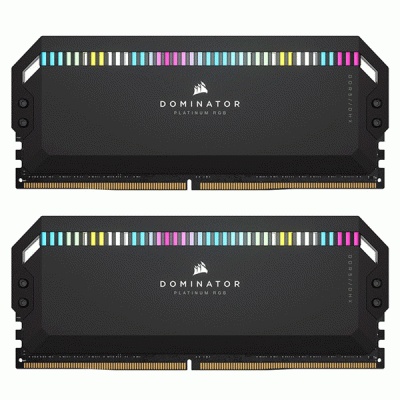 رم کامپیوتر دو کاناله 32 گیگابیتی کورسیر دومینیتور پلاتینیوم آر جی بی مدل CORSAIR DOMINATOR PLATINUM RGB 32G 5200 DDR5