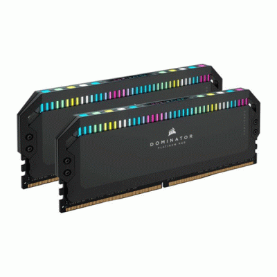 رم کامپیوتر دوکاناله 32 گیگابایتی کورسیر دومینیتور پلاتینیوم آر جی بی مدل CORSAIR DOMINATOR PLATINUM RGB 32G 6000 DDR5