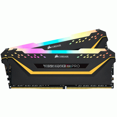 رم کامپیوتر دو کاناله 32 گیگابایتی کورسیر ونجنس آر جی بی پرو تی یو اف گیمینگ ادیشن مدل CORSAIR VENGEANCE RGB PRO TUF GAMING EDITION 32G 3200 DDR4
