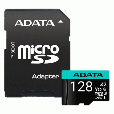 کارت حافظه MICRO SDXC ای دیتا مدل ADATA PREMIER کلاس 10 استاندارد UHS-1 U3 سرعت 100MBPS با ظرفیت 128 گیگابایت