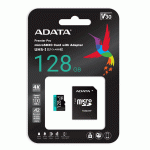 کارت حافظه MICRO SDXC ای دیتا مدل ADATA PREMIER کلاس 10 استاندارد UHS-1 U3 سرعت 100MBPS با ظرفیت 128 گیگابایت