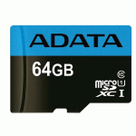 کارت حافظه MICRO SDXC ای دیتا مدل ADATA PREMIER کلاس 10 استاندارد UHS-1 U3 سرعت 100MBPS با ظرفیت 64 گیگابایت