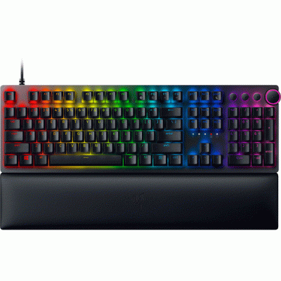 کیبورد گیمینگ ریزر مدل RAZER HUNTSMAN V2 PURPLE SWITCH (CLICKY OPTICAL)