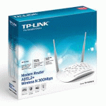 مودم روتر ADSL2 PLUS بی سیم N300 تی پی لینک مدل TPLINK TD-W8961N-V1