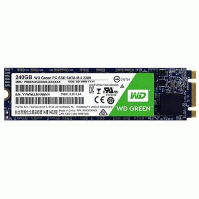 حافظه SSD اینترنال وسترن دیجیتال مدل WESTERN DIGITAL GREEN WDS240G2G0B با ظرفیت 240 گیگابایت