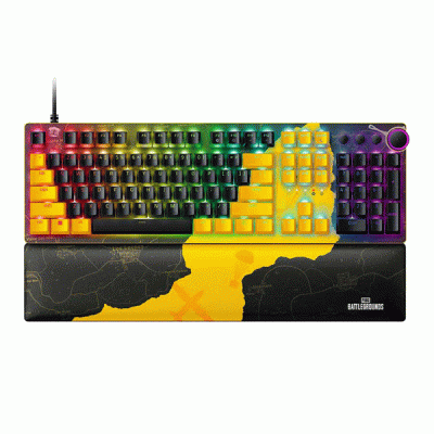 کیبورد گیمینگ با سیم ریزر مدل RAZER HUNTSMAN V2 PUBG BATTLEGROUNDS EDITION