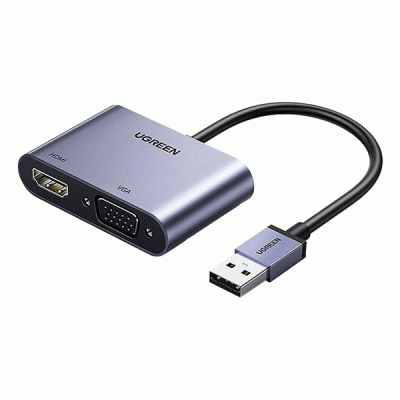 تبدیل USB 3.0 به HDMI و VGA یوگرین مدل UGREEN CM449 20518