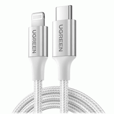 کابل تبدیل USB-C به لایتینگ یوگرین مدل UGREEN US304 به طول 1 متر