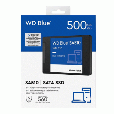 حافظه SSD اینترنال وسترن دیجیتال مدل WESTERN DIGITAL BLUE SA510 با ظرفیت 500 گیگابایت
