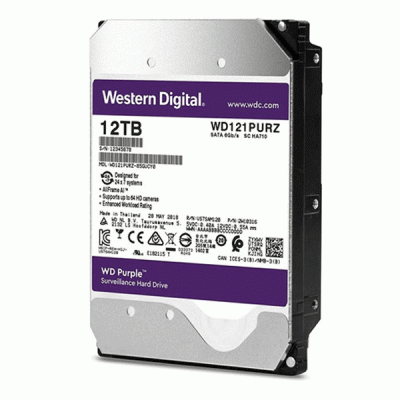 هارد دیسک اینترنال وسترن دیجیتال مدل WESTERN DIGITAL PURPLE WD121PURZ با ظرفیت 12 ترابایت