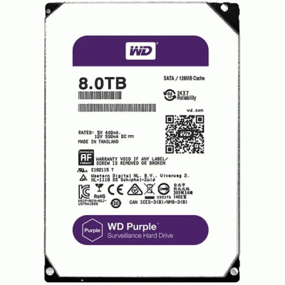 هارد دیسک اینترنال وسترن دیجیتال مدل WESTERN DIGITAL PURPLE WD84PURZ با ظرفیت 8 ترابایت