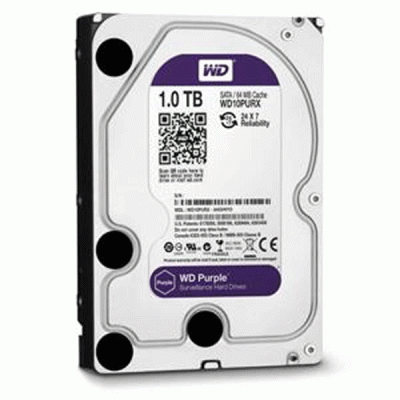 هارد دیسک اینترنال وسترن دیجیتال مدل WESTERN DIGITAL PURPLE WD10PURZ با ظرفیت 1 ترابایت