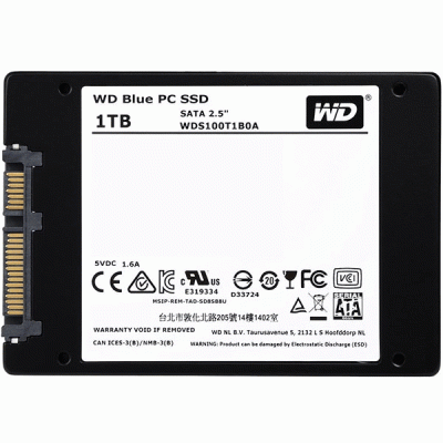 حافظه SSD وسترن دیجیتال مدل WESTERN DIGITAL BLUE WDS100TBOA با ظرفیت 1 ترابایت