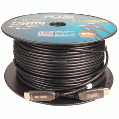 کابل فیبر نوری HDMI 2.0 کی نت پلاس مدل KNET PLUS KP-CHAOC21800 به طول 80 متر