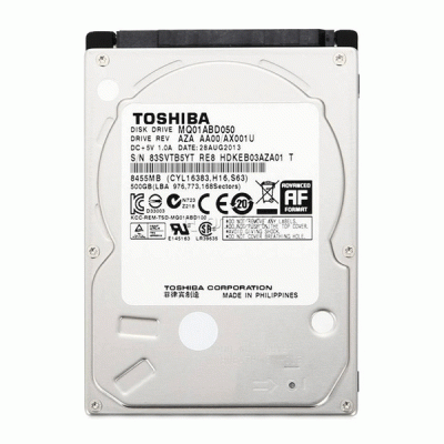 هارد دیسک اینترنال توشیبا مدل TOSHIBA MQO01ABD050V با ظرفیت 500 گیگابایت