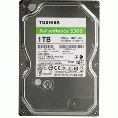 هارد دیسک اینترنال توشیبا مدل TOSHIBA S300 SURVEILLANCE با ظرفیت 1 ترابایت